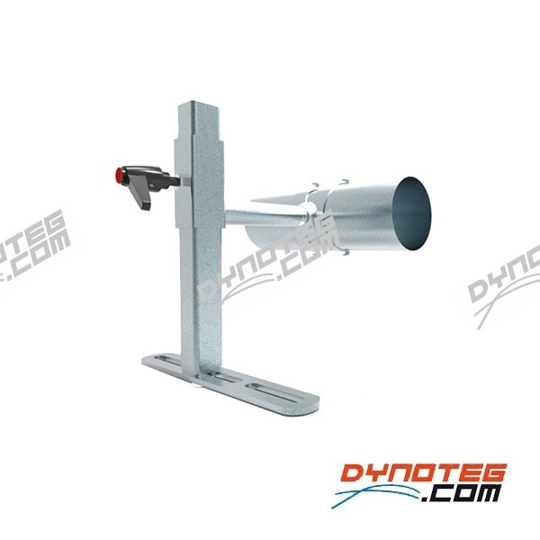 Dynoteg adjustable support for exhaust gas extraction